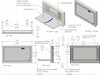 ADA compliant commercial baby changing station in brushed stainless steel finish