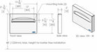 Frost 199-W white steel toilet seat cover dispenser technical drawing
