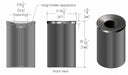 Technical drawing of Frost 310-B bin with dimensions