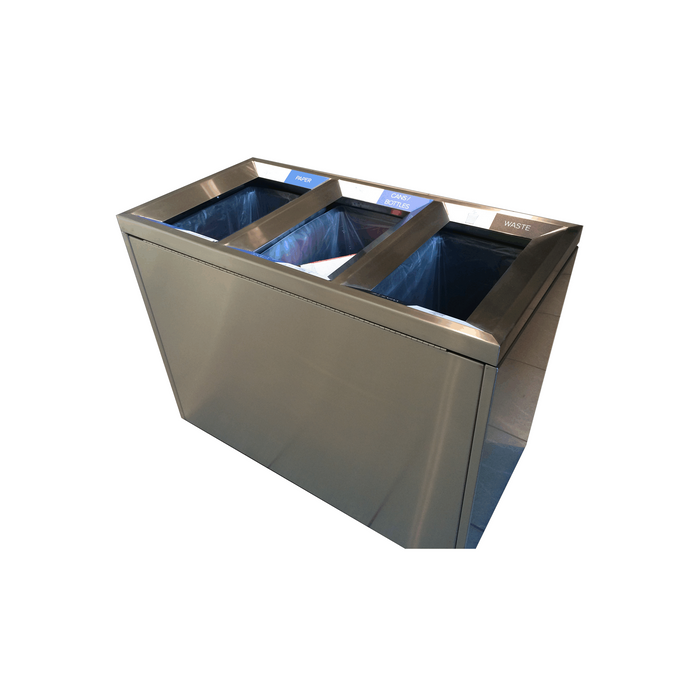 Envyrozone Denali Stainless CA-306-3S-S 279 L 3-stream recycling station