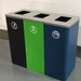 Front view of Domain 3-stream with two curved ends and rectangular middle