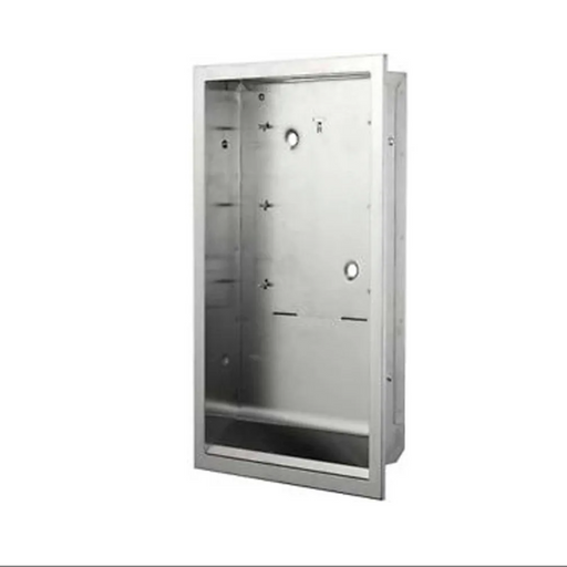 Comac ADA Recess Kit C-000011031 stainless steel wall mount showing one-piece construction and dimensions