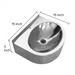 Comac vandal-proof stainless steel sink 14.96 x 15.35 in showing wall-mounted design for high-traffic washrooms