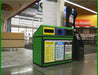 Envyrozone Delano powder coated recycling station in outdoor Canadian setting