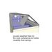 Close-up of 9-inch square counter-weighted flap on Envyrozone Ranier solid door