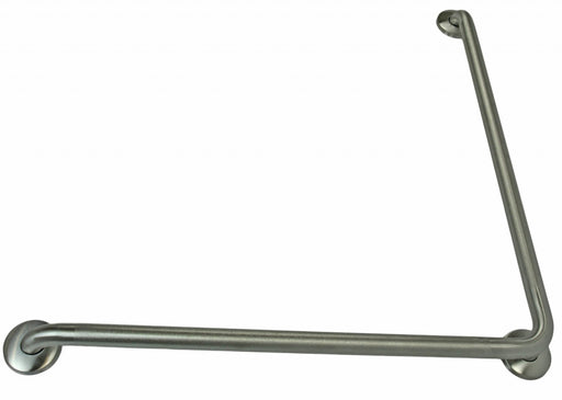 Brushed peened grip L-shaped grab bar 30x30 inch with concealed mounting