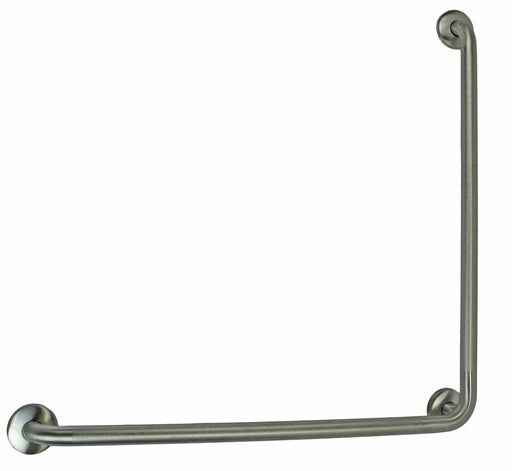 Peened stainless steel L-shaped grab bar 30x30 inch