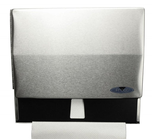 Frost 103 stainless steel paper towel dispenser close-up front