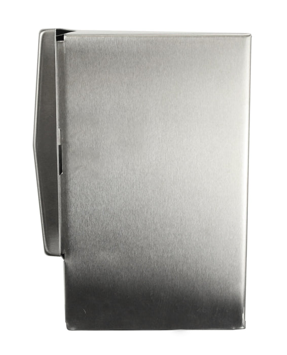 Frost 103 stainless steel paper towel dispenser side view