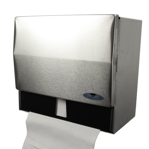 Frost 103 stainless steel paper towel dispenser front view