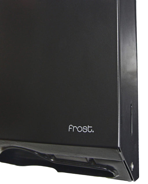 Frost 105-BLK matte black C-fold paper towel dispenser cradle view