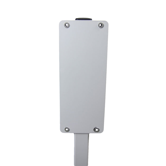 White powder coated carrier stand for barrier free access