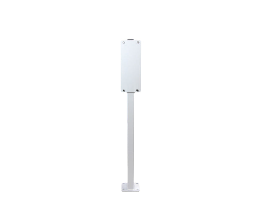 Heavy duty steel swing up grab bar support stand white epoxy