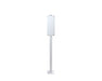 Heavy duty steel swing up grab bar support stand white epoxy