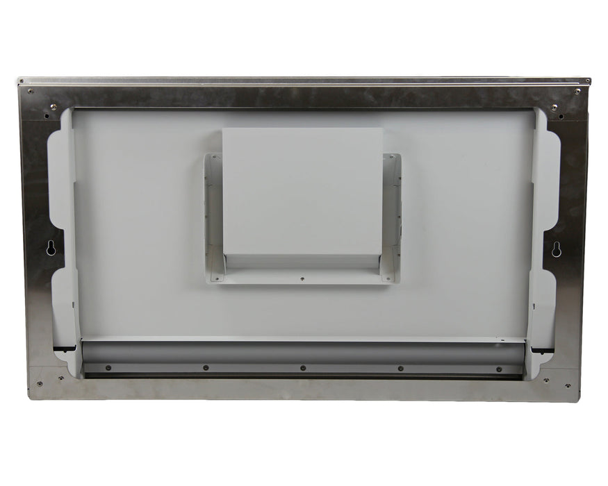 ADA compliant commercial baby changing station in brushed stainless steel finish