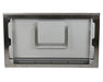 ADA compliant commercial baby changing station in brushed stainless steel finish