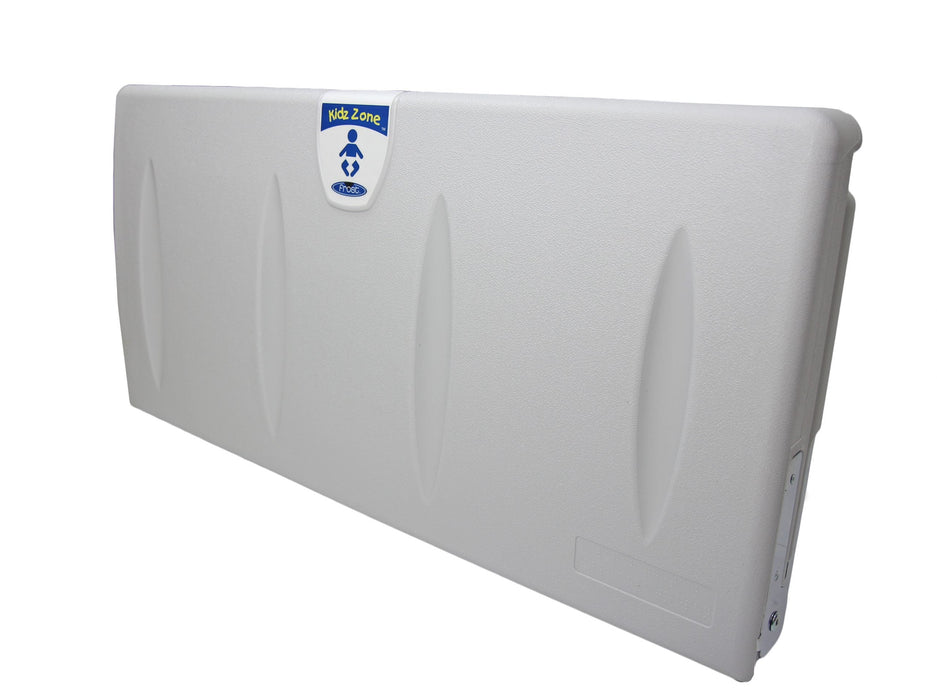 Affordable ADA compliant baby change table in light grey high-density polyethylene
