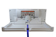 Wall mount commercial baby changing station showing bag hooks and wipe dispensers