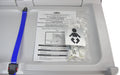 Wall mount commercial baby changing station showing bag hooks and wipe dispensers