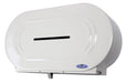 Frost 170 stainless steel vertical double jumbo toilet tissue dispenser front view