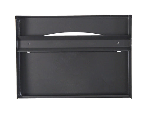 Frost 199-BLK matte black toilet seat cover dispenser back view