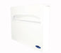 Frost 199-W white steel toilet seat cover dispenser angled view