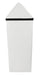 Rear view of Frost 300NL stainless steel trash can with flat back design for wall placement