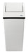 Side profile of Frost 301NL waste bin showing sleek stainless steel design