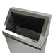 Open view of Frost 303-3 bin showing stainless steel and liner