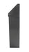 Side view of Frost 303-BL wall-mounted bin with matte black finish