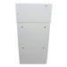 Back view of Frost 303 waste receptacle with white epoxy wall-mount design
