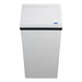 Front profile of Frost 303 waste bin with white epoxy swing top lid
