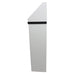 Side view of Frost 303 wall-mounted waste bin with white epoxy finish