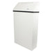 Front profile of Frost 304-NL waste bin with white epoxy swing top lid