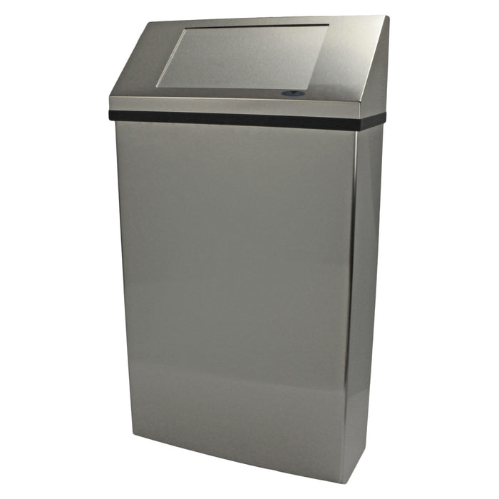 Frost 304-NLS Wall-Mount Stainless Steel Waste Receptacle 77L Heavy-Duty Commercial