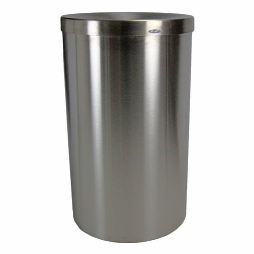 Front profile of Frost 310-S bin with stainless steel swing top lid
