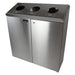 Frost 316-S Stainless Steel Floor Standing Recycling Station – 3-Stream Waste & Recycling Bin