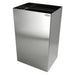 Front view of Frost 327 waste bin with stainless steel finish