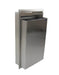 Side view of Frost 330 semi-recessed bin with stainless steel finish