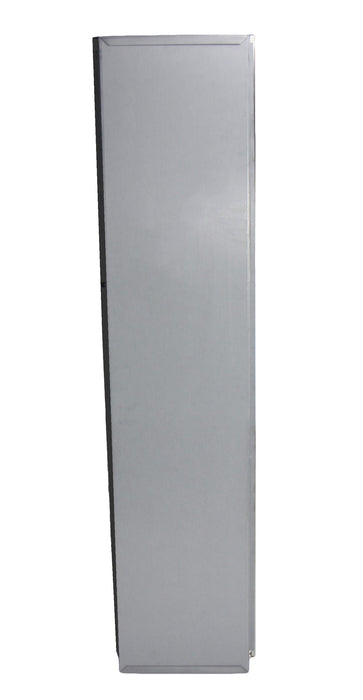 Side angle of Frost 400-14 Black showing 4.5-inch depth