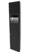 Front view of Frost 400-14 Black matte towel dispenser and waste receptacle