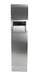 Front view of Frost 400-14 stainless steel towel dispenser and waste receptacle, 4.5\" depth
