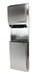 Frost 422-50A stainless steel control roll towel dispenser and 50L waste bin