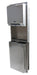 Frost 422-70A stainless steel hands-free towel dispenser and 50L waste bin