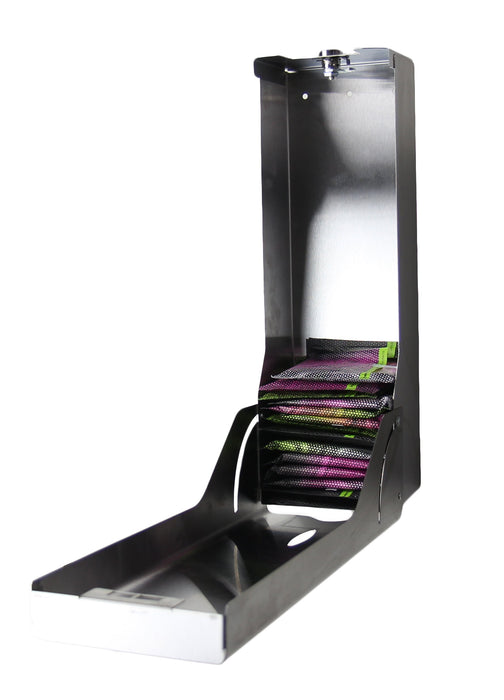 Frost 614-S slim stainless steel surface-mounted free napkin dispenser for commercial restrooms, ADA-compliant