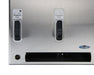 Frost 618-3-Free stainless steel push-button free napkin/tampon dispenser for commercial restrooms, ADA-compliant