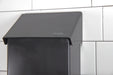 Frost 620-BLK matte black stainless steel surface-mounted napkin disposal unit for commercial restrooms, hygienic