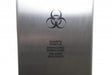Side view of Frost 878 sharps disposal with stainless steel finish