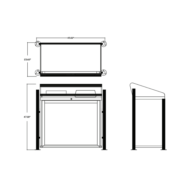 Hazleton 2-stream station with two polyethylene liners visible