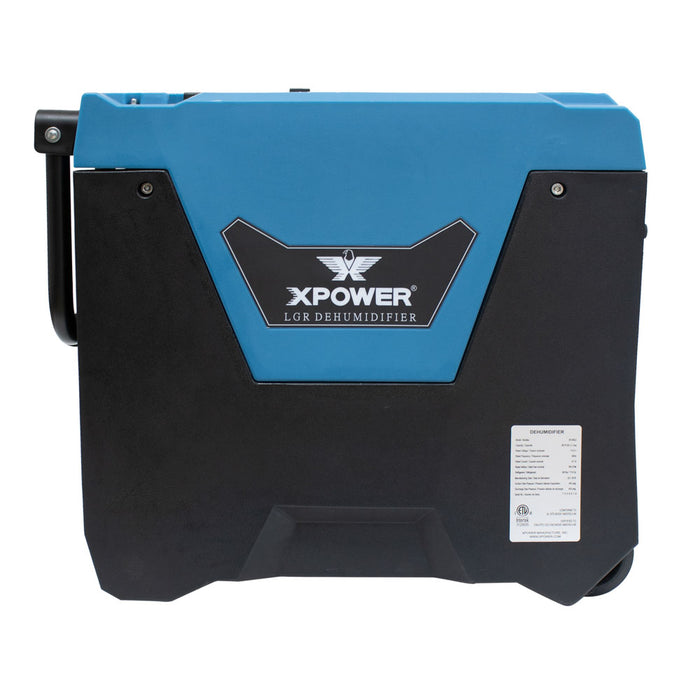 XPOWER XD-85L2 Commercial LGR Dehumidifier, 85 PPD, Auto Purge Pump, Handle and Wheels, view 10 of 10